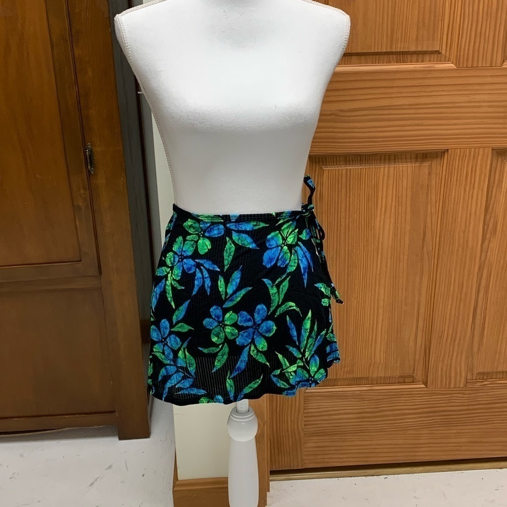 CATALINA swim cover up wrap nylon spandex blend tie close length 13 in